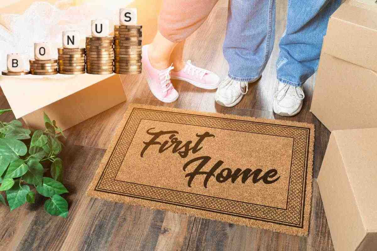 Tappeto di casa con scritto prima casa