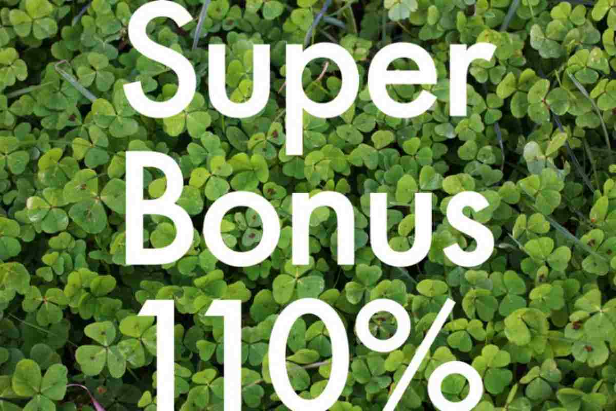 Scritta super bonus 110%