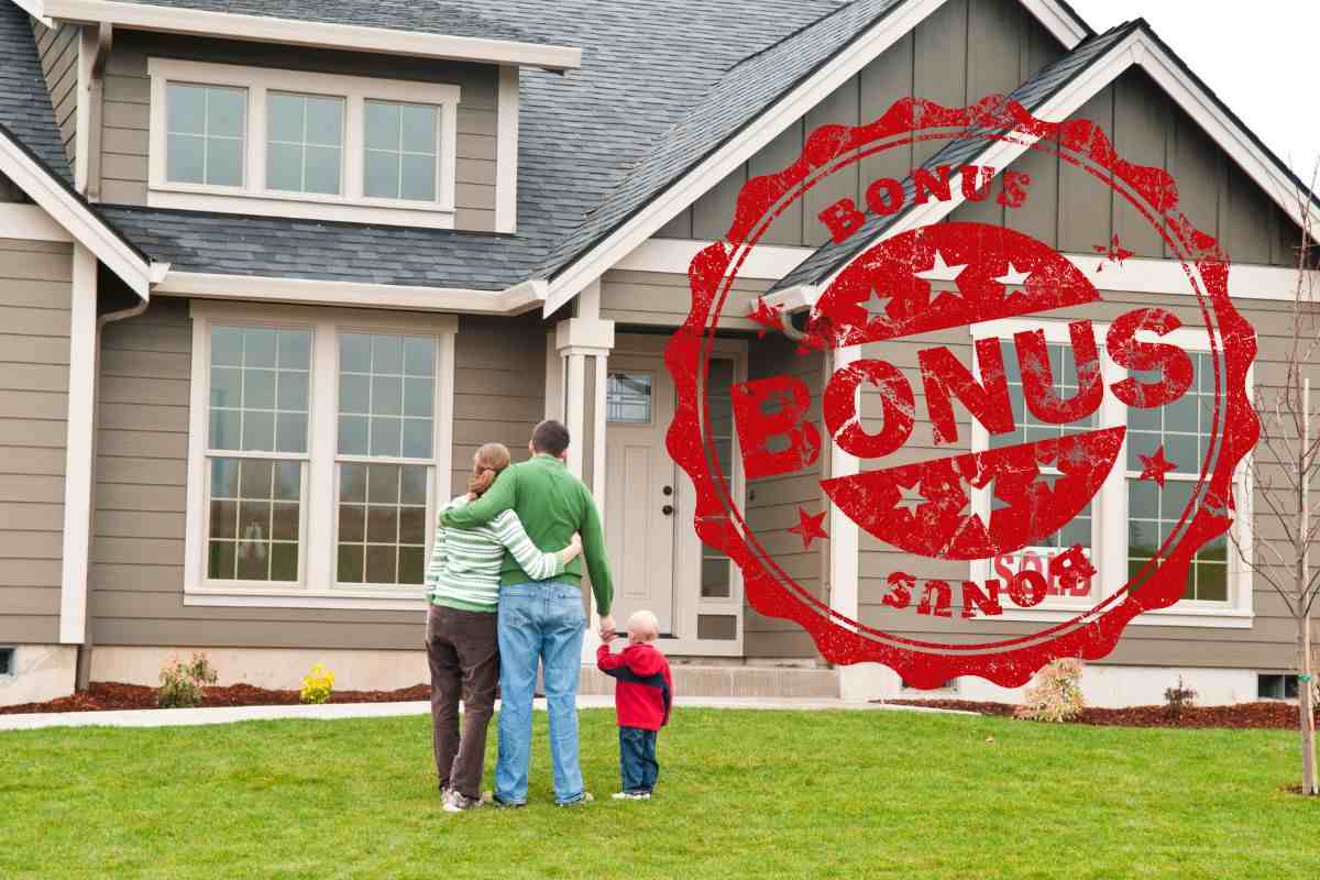 famiglia osserva una casa più logo bonus