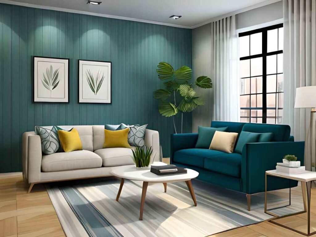 salotto arredato foto rivista