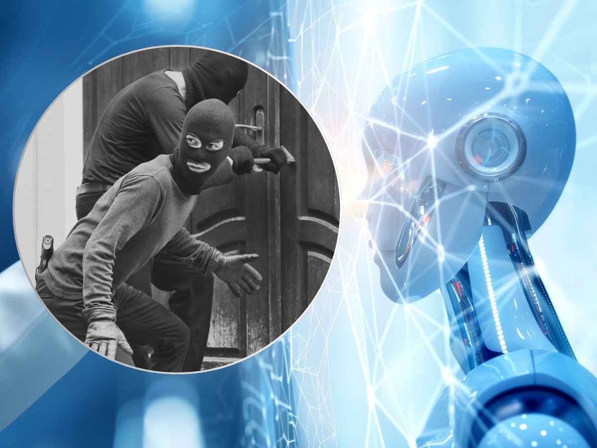 sfondo intelligenza artificiale, primo piano ladri