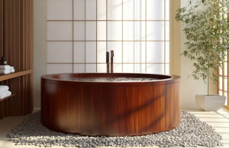 vasca da bagno in legno