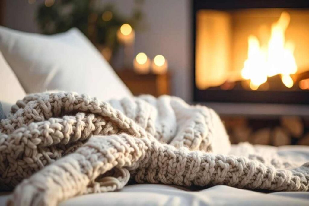 Camino acceso i camera da letto