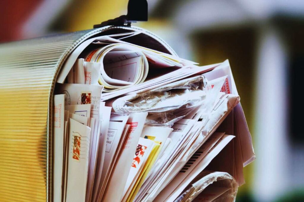 Cassetta della posta stracolma