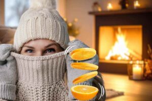 casa calda barattolo e arancia