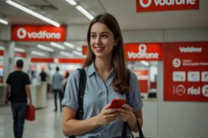 store vodafone e donna